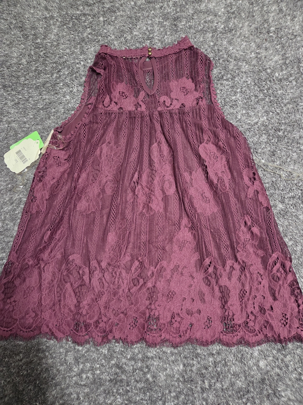 Altar'd State Plum Lace Sleeveless Blouse - Picture 3 of 3